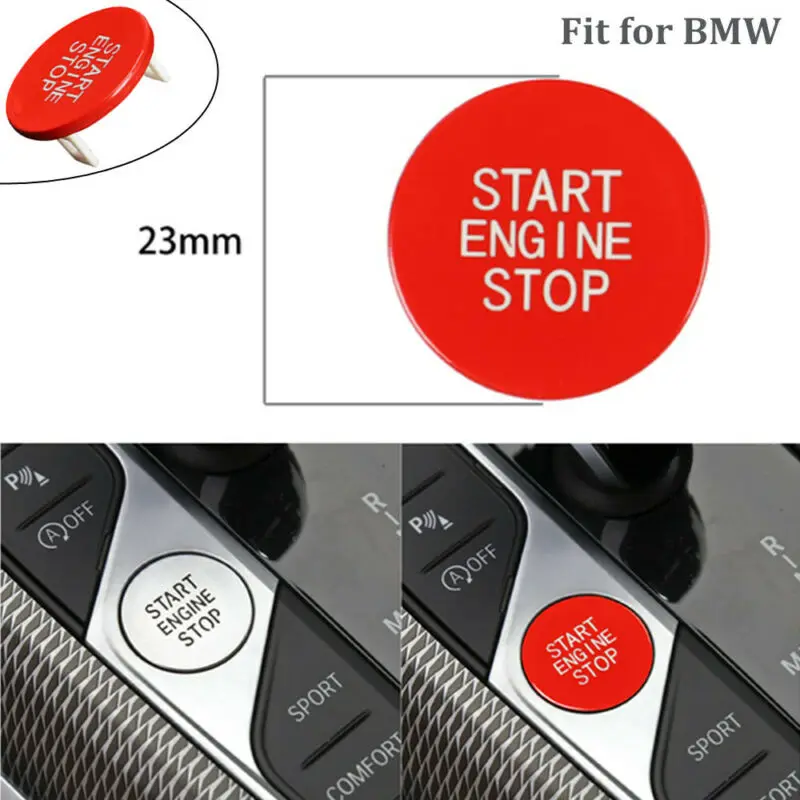 

Scratch-resistant Button Trim Engine Accessories Car Interior Red Replacement