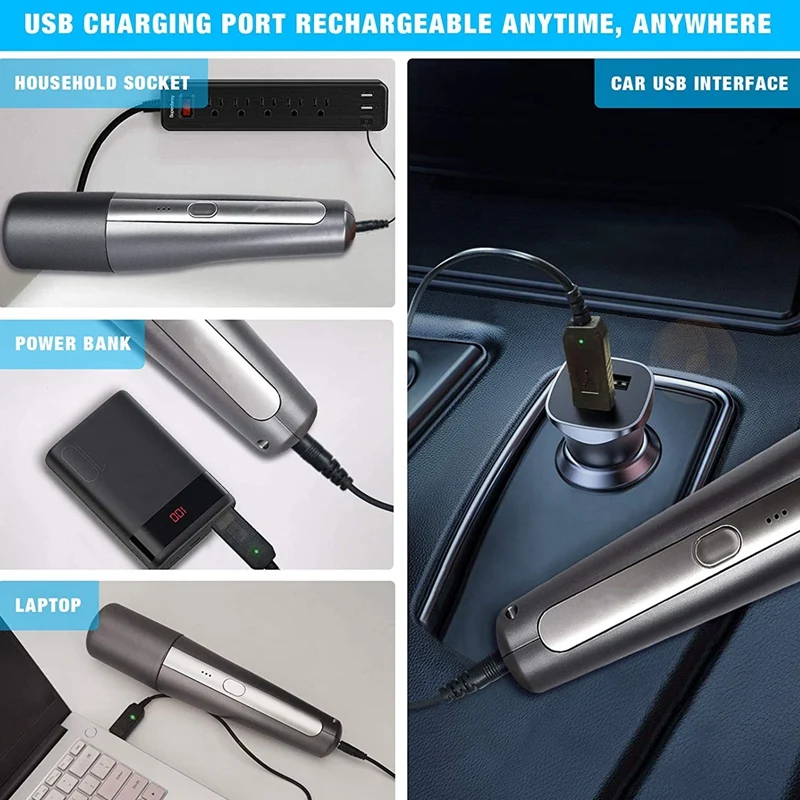 

Car Vacuum Cleaner 120W 8000Pa Strong Suction Mini Cordless Handheld Vacuum for Car Home Interior Quick Cleaning