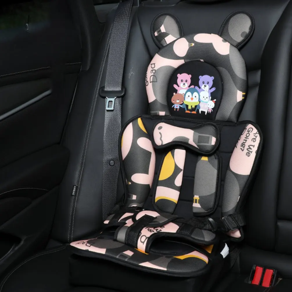Детское переносное кресло регулируемое автомобильное для коляски с мультяшным