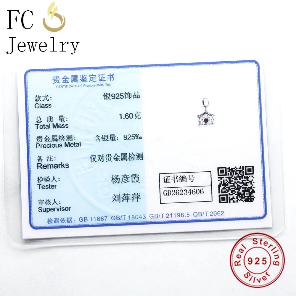 Ожерелья и подвески с надписью FC Jewelry из стерлингового серебра 925 пробы цепочка