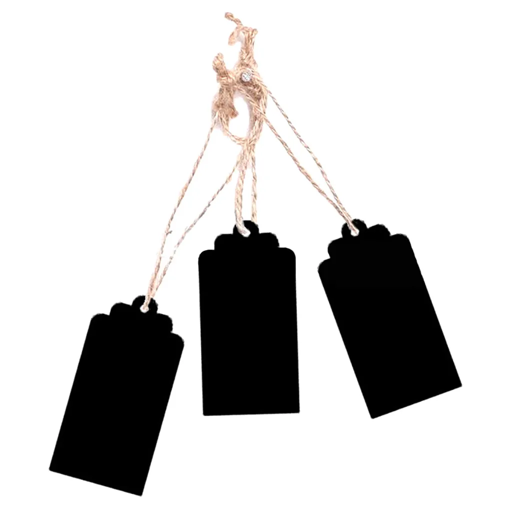 

10 PCS/ Set HempRope Hanging Ornamen Double-Sided Blackboard Christmas Tree tFestival DIY Home Decoration Tag Home Decor