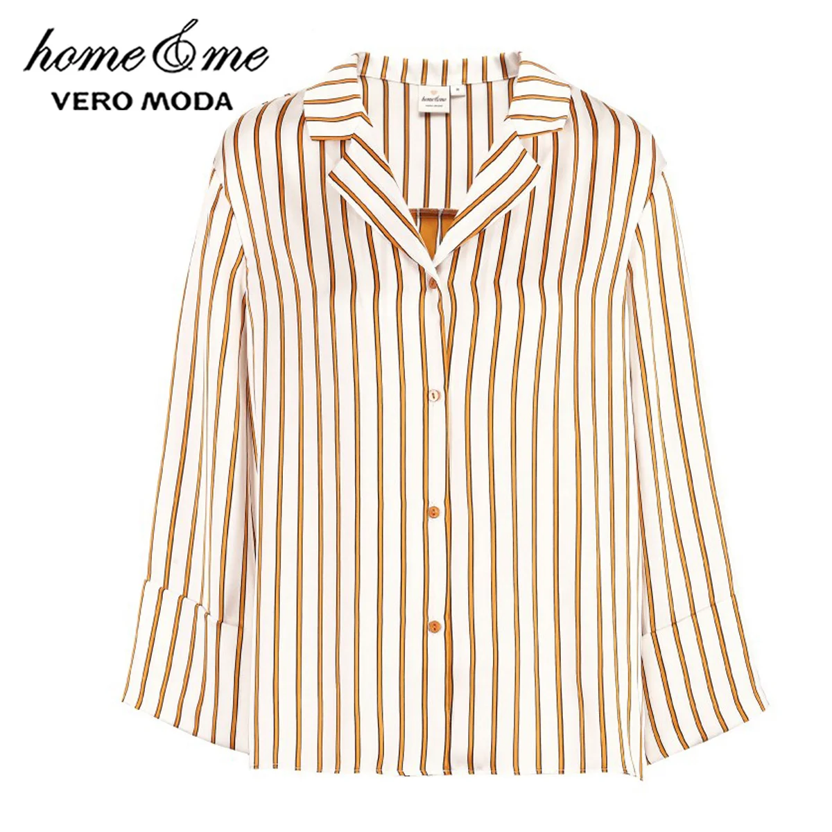 Mustard Vero Moda женские полосатые топы разных цветов с широкими манжетами для дома | 3191P9501 - Цвет: Mustard