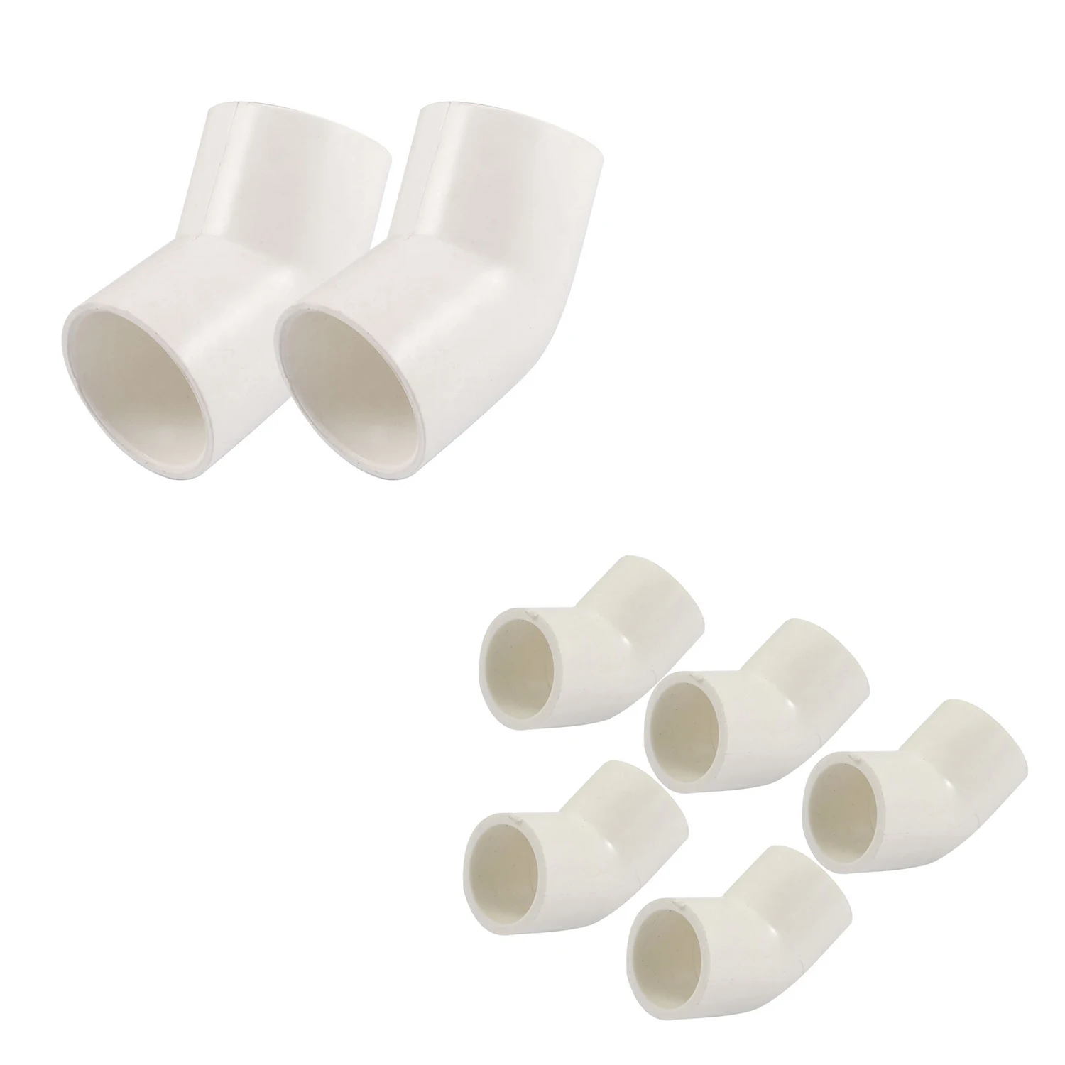 

PVC-U 20mm Drainage Pipe Adapter Connector 45 Degree Elbow White 5 Pcs