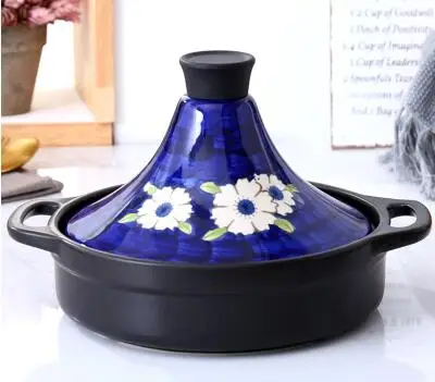 Марокканская керамика Tajine Tagine кастрюля с горячим горшком рисовая тушь