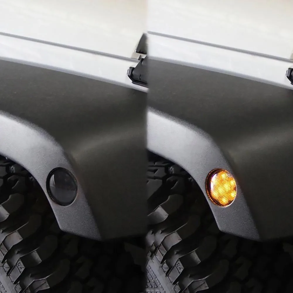 

1 Pair Car Side Light Professional Driving Warning Light Decorative Wheel Light