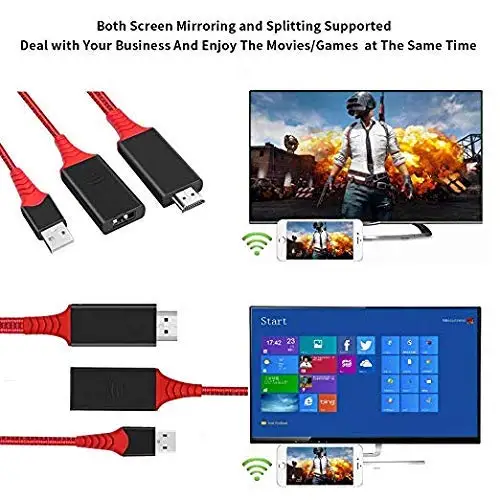 USB к HDMI адаптер Wi-Fi Беспроводной Дисплей кабель программный ключ для iOS/Micro USB/Тип C