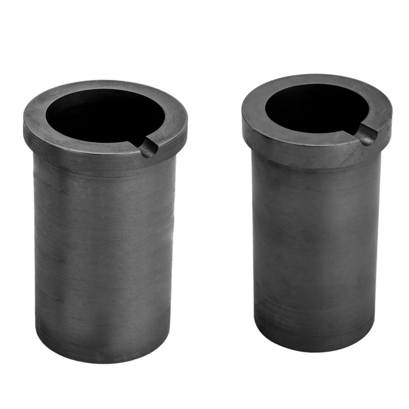 

2x High-Purity Melting 2Kg /3Kg Graphite Crucible Good Heat Transfer Performance for High-Temperature Gold and Silver Metal Smel