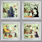 1 шт. Хэллоуин Декор окна Стикеры ужас тыквы Фонари ведьма призрачная летучая мышь Стикеры для украшения стен, Стикеры для дома на Хэллоуин вечерние бар