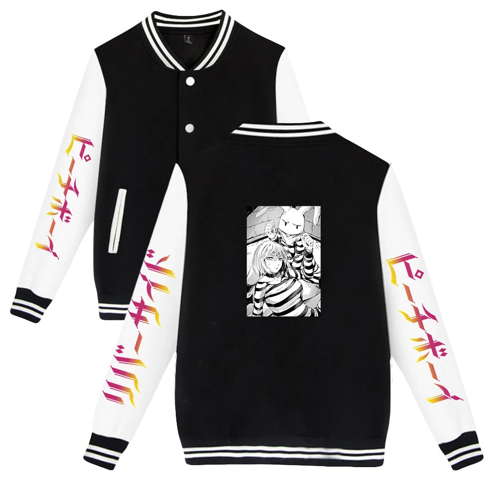 

Kawaii Anime Peach Boy Riverside Jacket Harajuku Baseball Uniform Clothes Fashion Autumnt Men Streetwear Casual Baseball Jacket