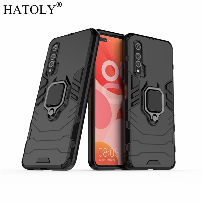 Чехол HATOLY для Huawei Nova 6 чехол с магнитным кольцом на присоске силиконовые жесткие