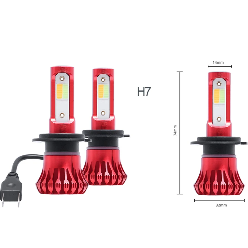 2 шт./1 пара Автомобильные светодиодные ламсветильник 6000 лм к | Автомобили и