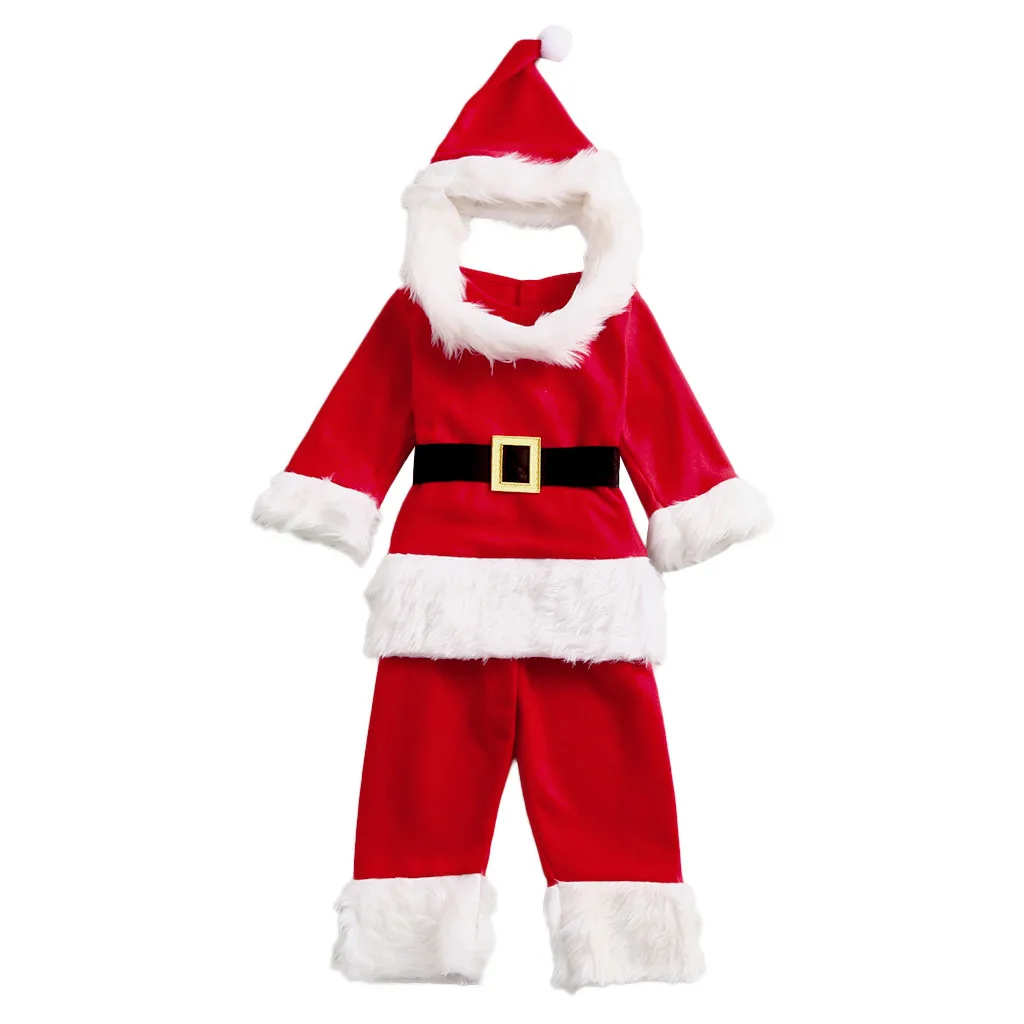 Рождественский костюм Санта Клауса для малышей маскарадная Одежда маленьких