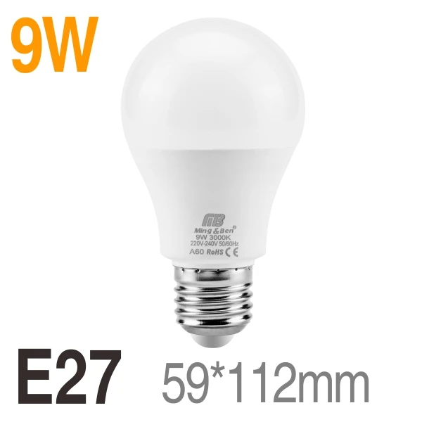 9W 220V 6 шт. светодиодный светильник 9 Вт 12 Вт 15 Вт 18 Вт E27 220 В лампада натуральный белый Холодный теплый белый Высокая яркость Bombillas для внутреннего освещения - Испускаемый цвет: 9W 220V