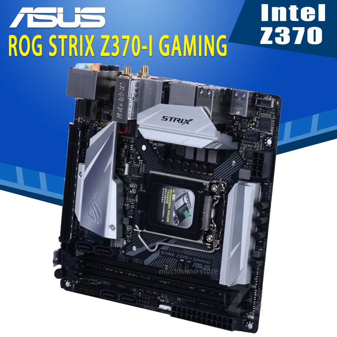 Günstig LGA 1151 Asus ROG STRIX Z370-I GAMING Motherboard DDR4 32GB M.2 PCI-E 3,0 Desktop Intel Z370 Placa-Mãe 1151 Overlocking Mini-ITX