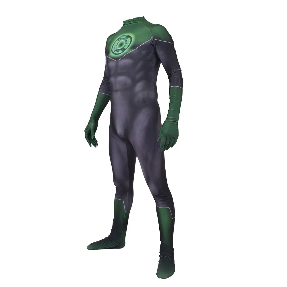 Зеленый костюм супергероя для косплея фонарь корпус Зентаи взрослых и детей |