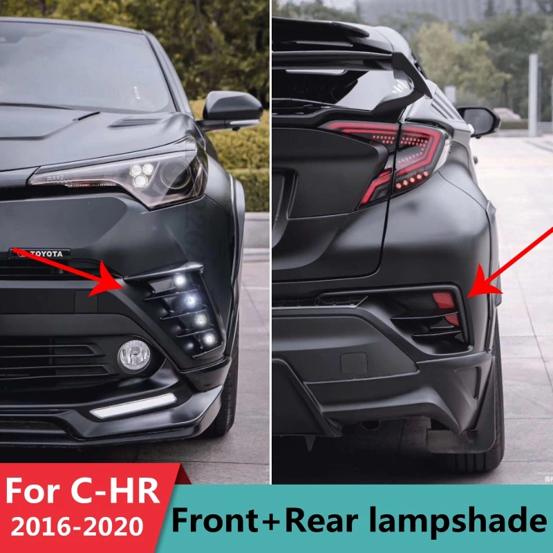 

For Toyota CHR Modified Front Rear Fog Lampshade Decoration After 2016 2017 2018 2019 2020 C-HR Tuning LED Daytime Running Light