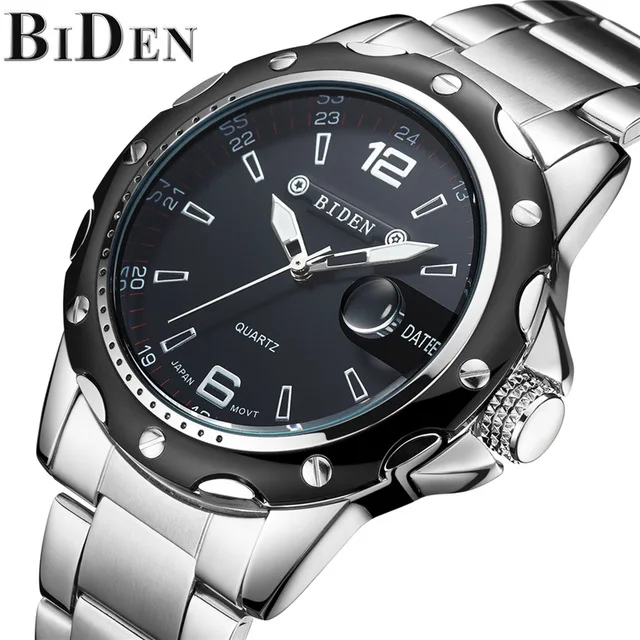 Лидер продаж Роскошные мужские часы BIDEN военные спортивные кварцевые ремешок из