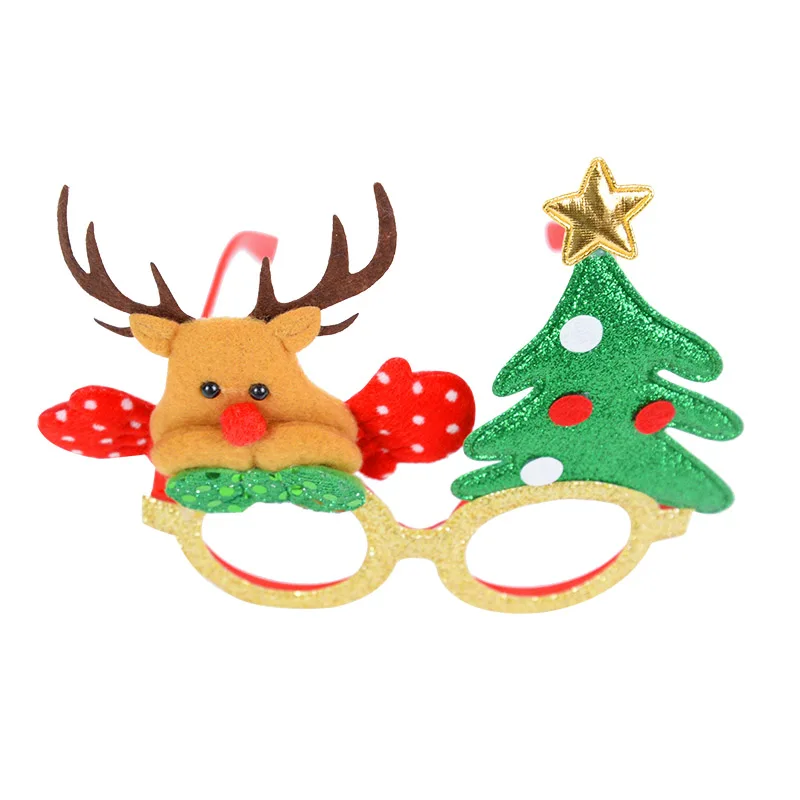 Рождественское украшение милая оправа для очков Санта-Клауса снеговика лося