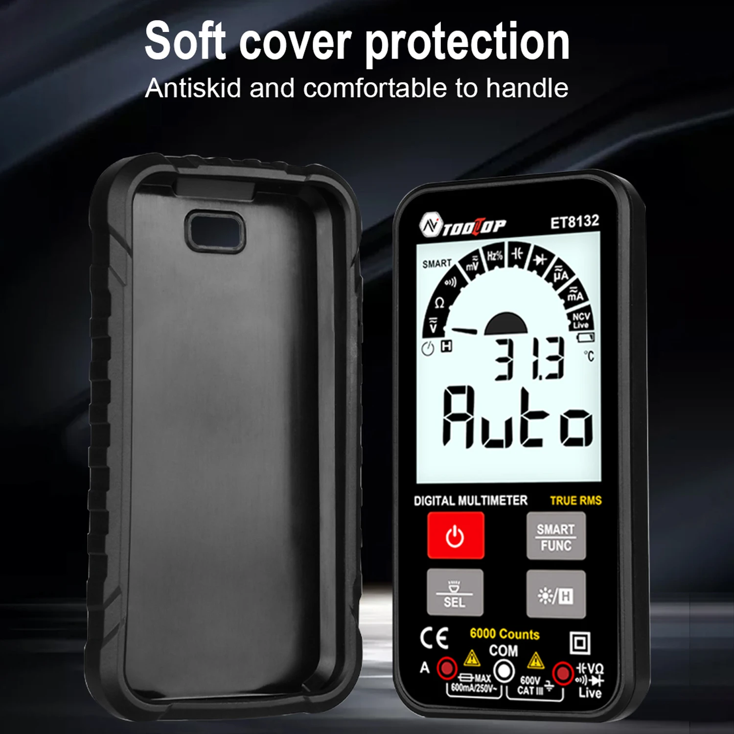 Цифровой мультиметр TOOLTOP ET8132 ампервольтметр с интеллектуальным телефоном