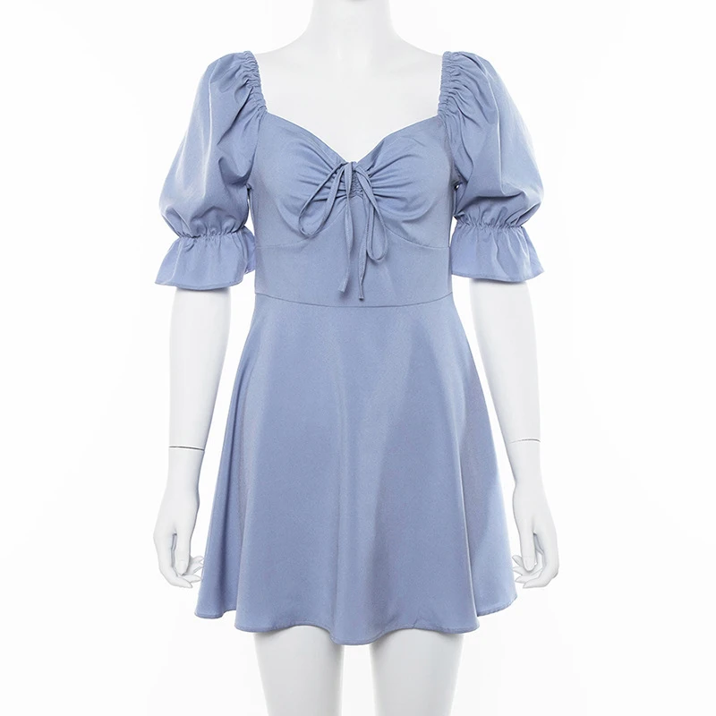 Женское Плиссированное мини-платье элегантное офисное платье с оборками бантом