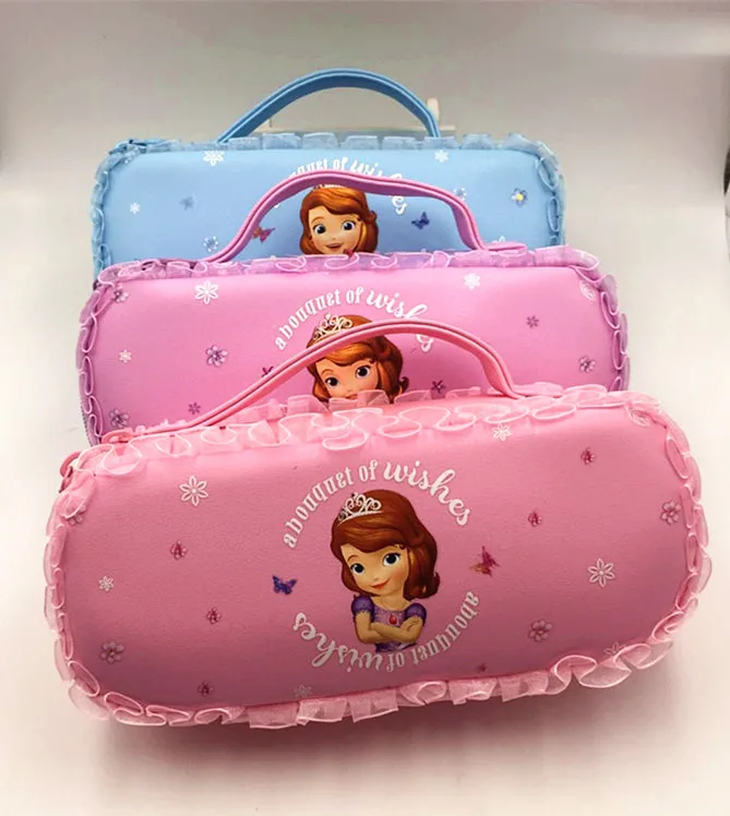 София симпатичный Карандаш сумка для девочки Дисней школьные принадлежности