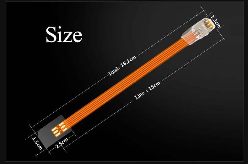 Удлинительный кабель для слота SIM карты с обратным преобразователем в слот Nano