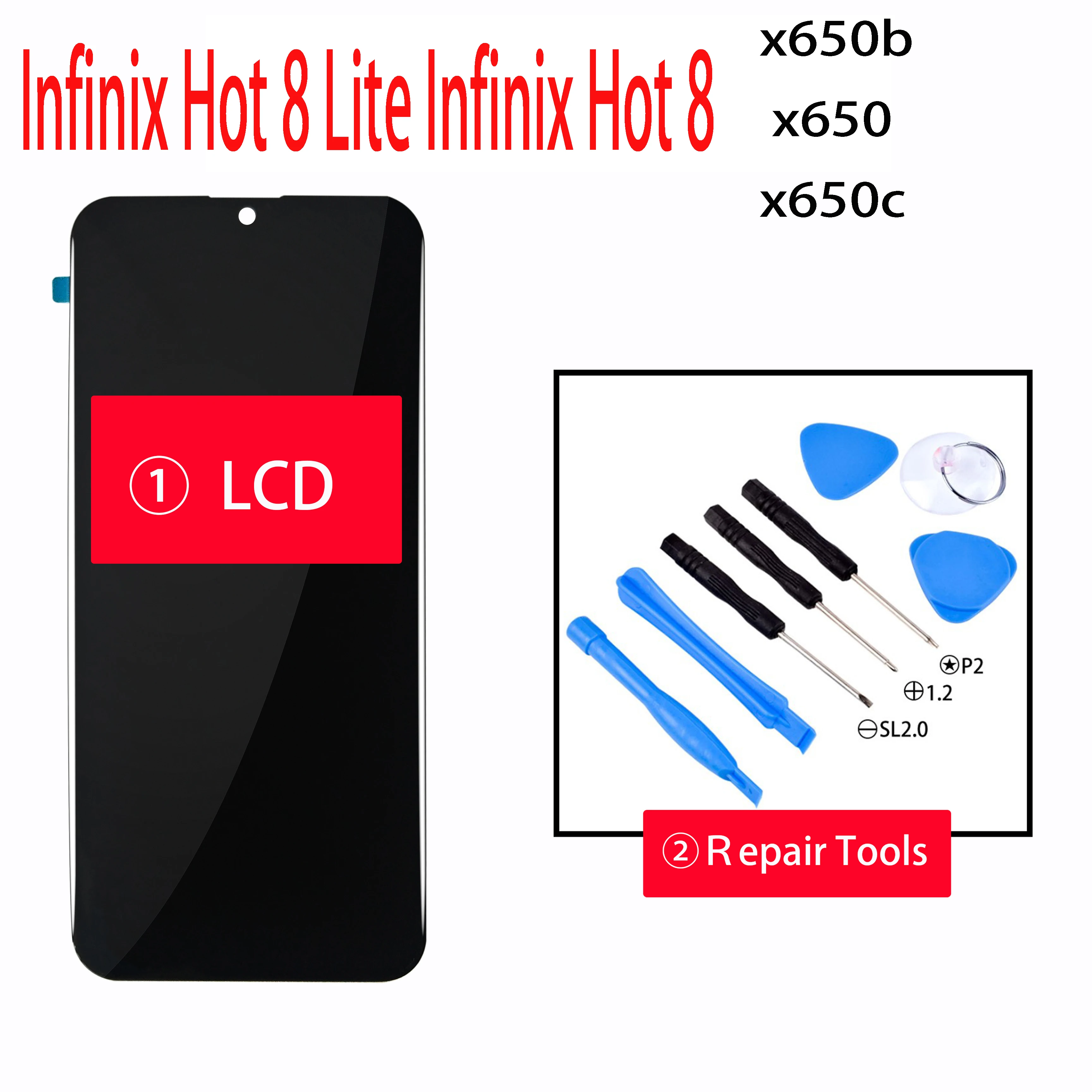 Новинка Infinix Hot 8 x650b x650 x650c ЖК дисплей и фотоэлемент запасные части для Lite|Экраны