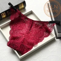 women s panties lace hollow underwear transparent low waist sexy cotton nylon briefs lingerie 153