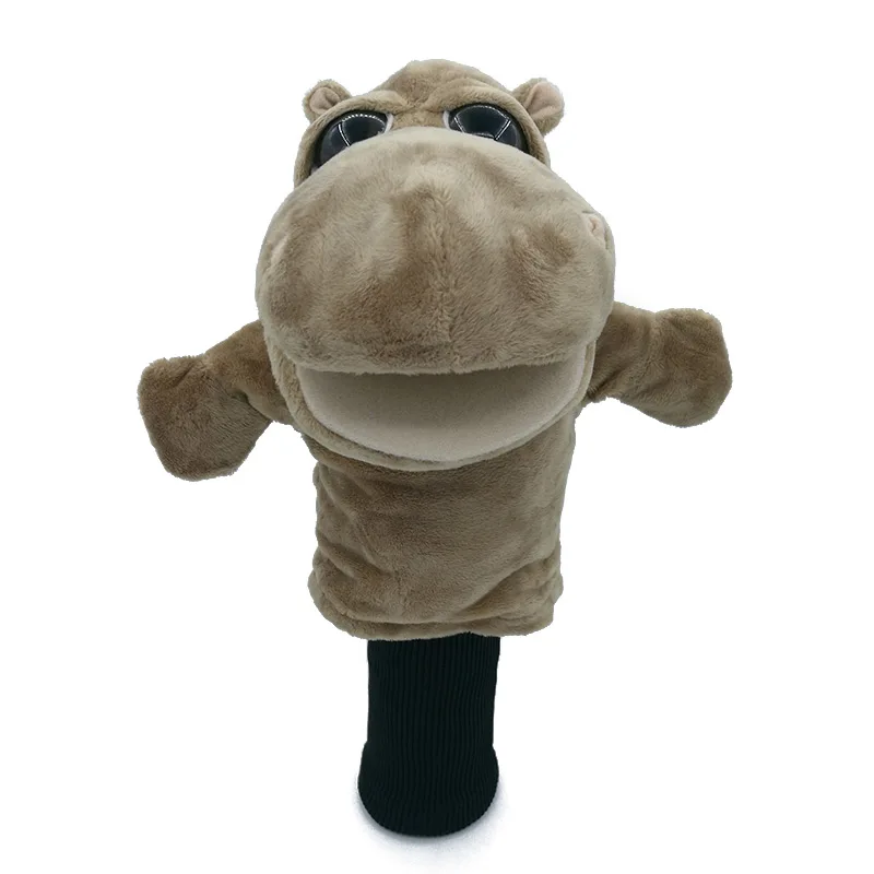 hippo grey Поглощая Гольф животного головных уборов Гольф крышка протектор подходит до проход древесина Для мужчин леди талисман Новинка милый подарок - Цвет: hippo grey