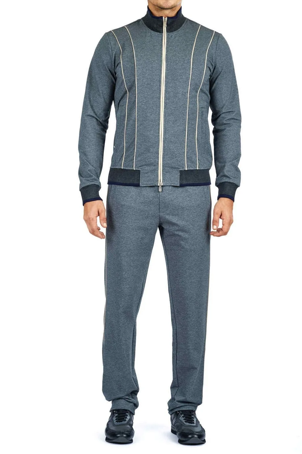 

BILLIONAIRE Sportswear set men 2022 arrival fashion comfort patchwork color zipper stand collar outdoor suite free shipping