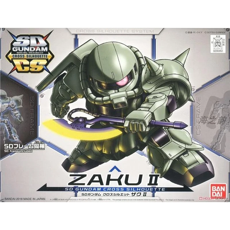 

Bandai Gundam Model Kit SDCS Green ZAKU Anime Figure Genuine Assembly Model Decoration Action Toy Figure Toys for Children