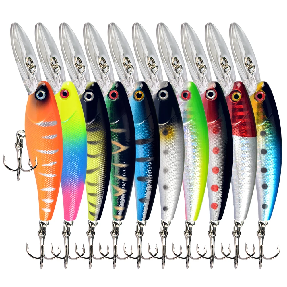 Рыболовная приманка Реалистичная Рыба Гольян кренкбейт 10 цветов воблеры