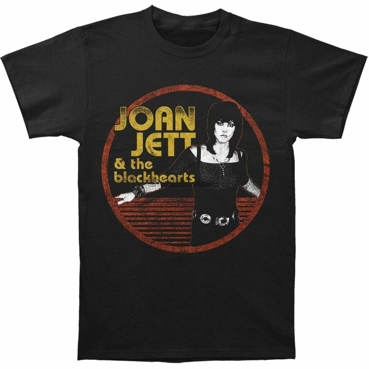 

Men T Shirt JOAN JETT Jett Circle T-shirt Black t shirt Hot Cheap Men