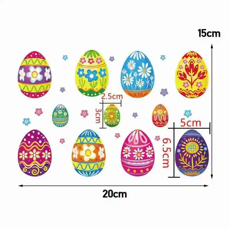 

Happy Easter Graffiti Egg Wall Sticker Home Decoration Window For Wall Cartoon Sticker Room Glass Decor Kids Stickers Remov R8R2
