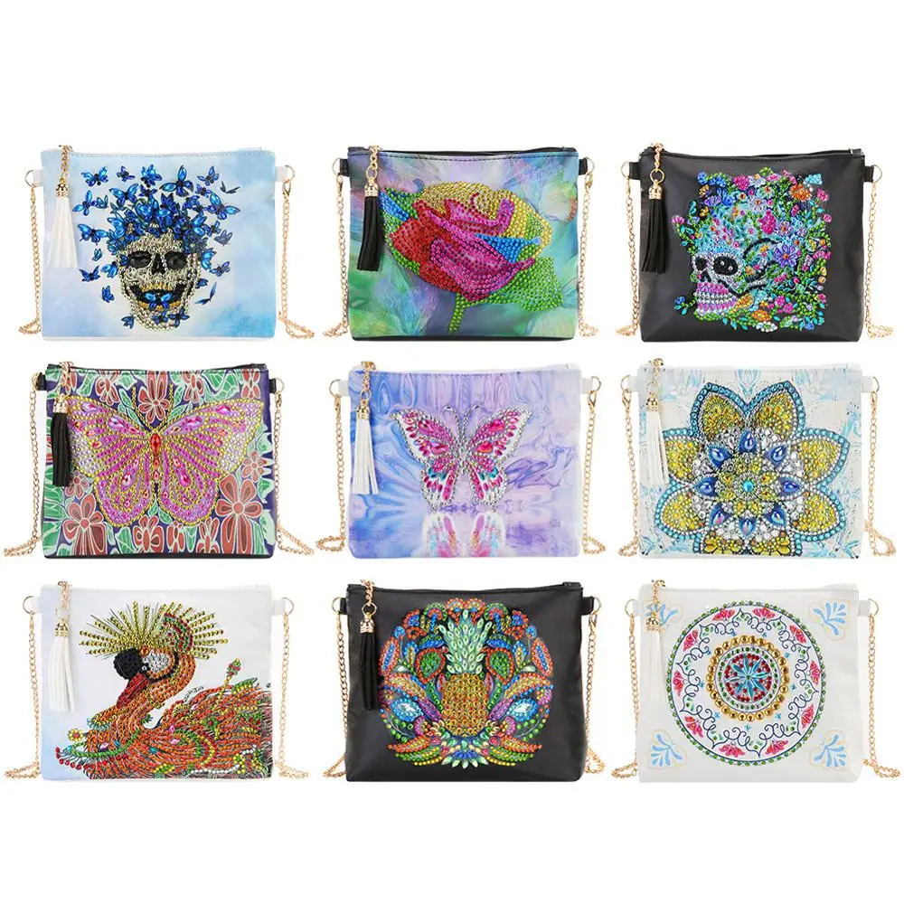 Кожаный женский кошелек сделай сам с мандалой креативная косметическая сумка