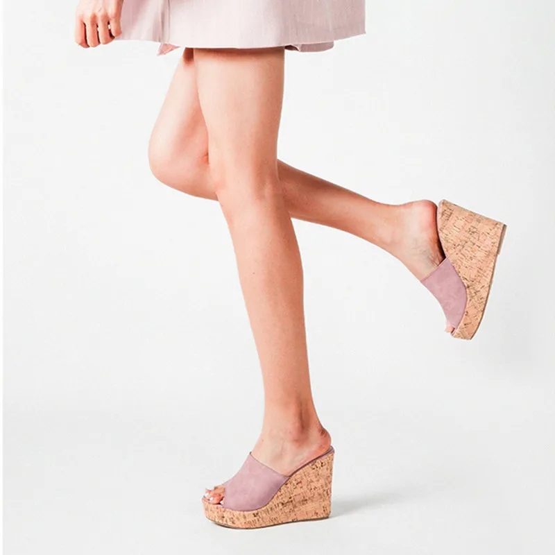Platform Shoes Size 43 Platform Wedges Slippers Summer Casual Shoes Women High Heel Sandals for Women Ladies High Heels Slippers