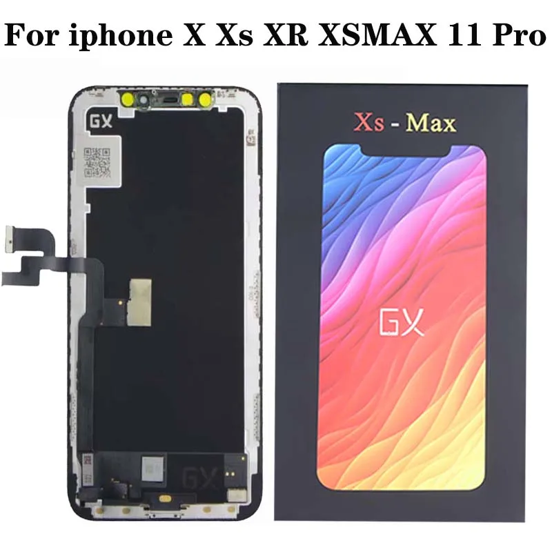 

GX HE OLED For iPhone X XS XSMAX 11LCD Screen Digitizer Assembly Replacement GX Soft For iPhone XS Display MAX 11 PRO OLED Best