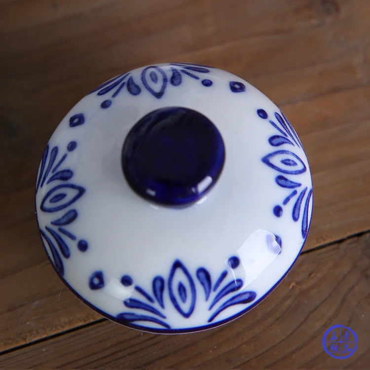 Юго-Восточной Азии стиль синий и белый фарфоровый чайник со слоном украшение