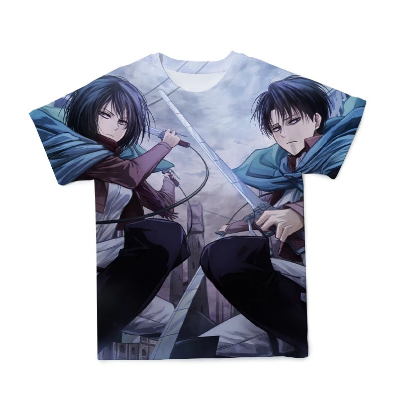 

2021 New Men's Anime 3d Printed Polyester Street Wear Casual Loose And Comfortable Funny Short-sleeved T-shirt
