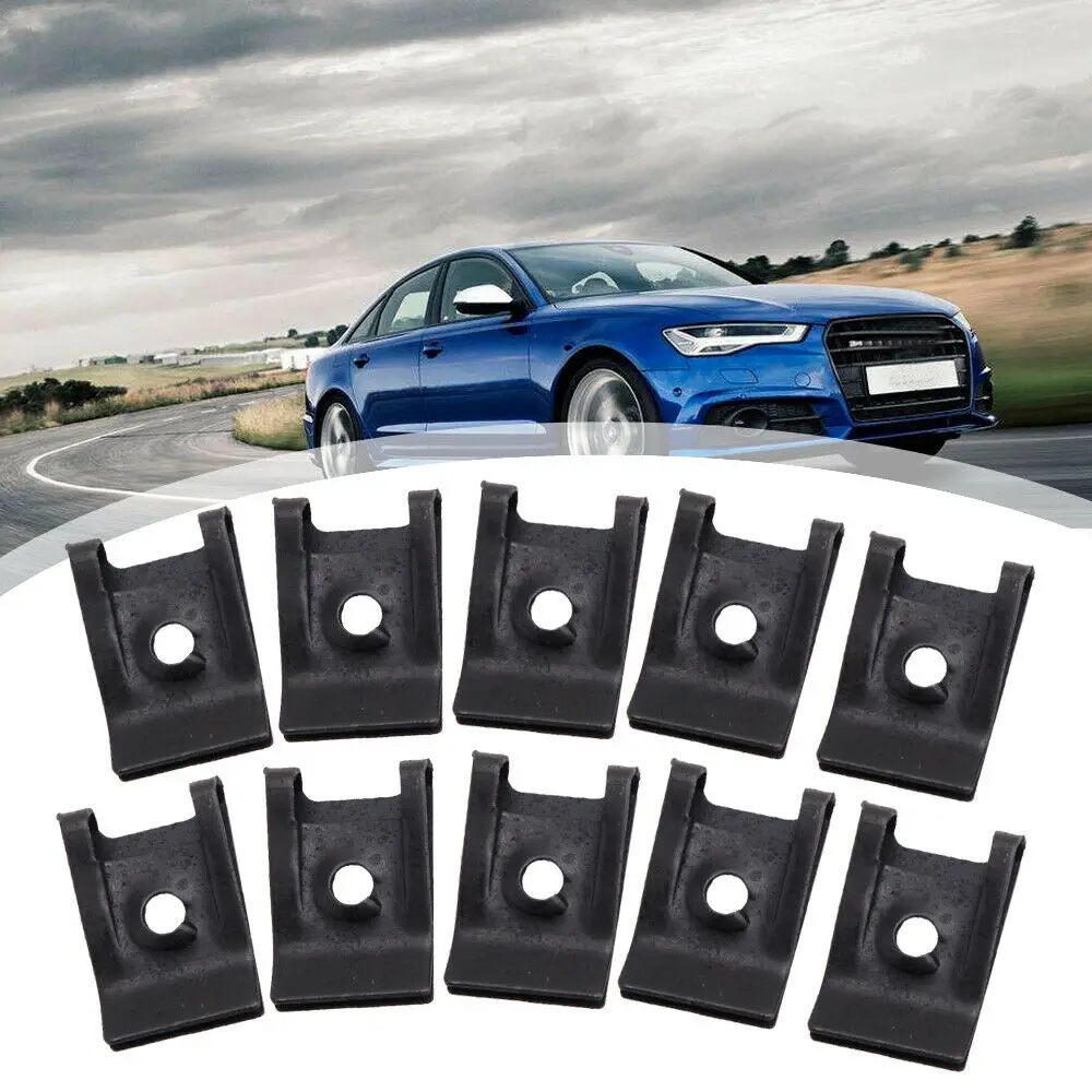 

Spring U-type Clip Trim Metal With Screw 10 Set Bumper Fasteners Fender Durable