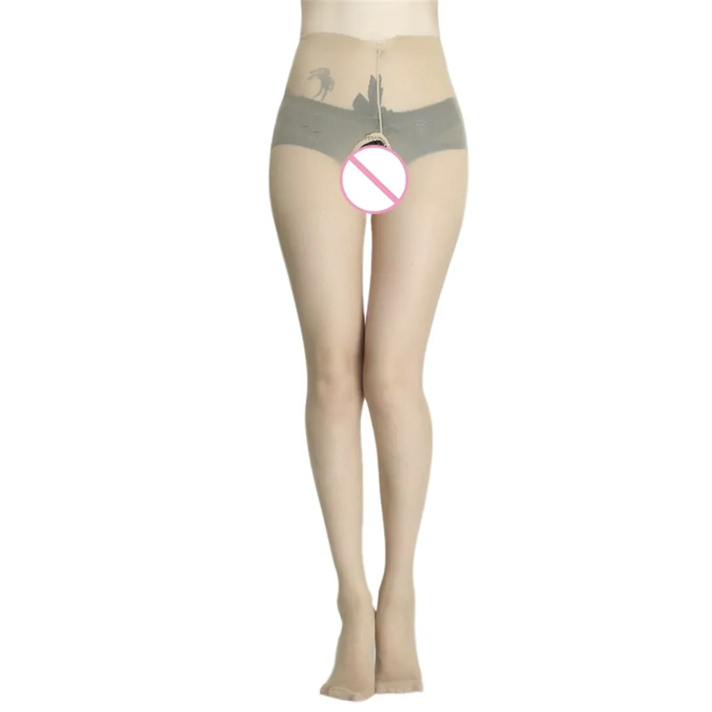 Женские эротические чулки без пятки с открытой промежностью колготки нижнее