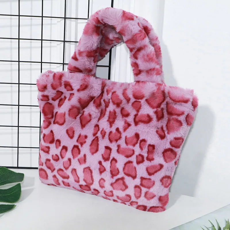 

2021 Faux Fur Handbags Women's Autumn And Winter Purses And Handbags Women's Cosmetic Bags Girl Purses