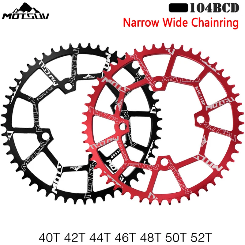 

Bicycle 104MM Crank Round Chainwheel 104BCD Wide Narrow Chainring 32T 34T 36T 38T 40T 42T 44T 46T 48T 50T 52T Crankset