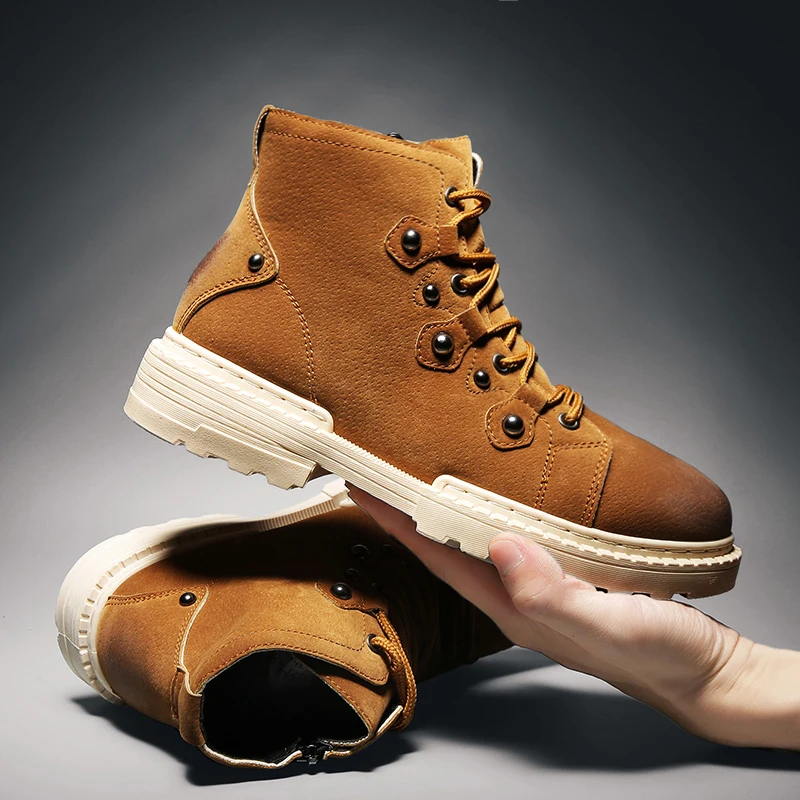 Осенние мужские ботинки новые мотоциклетные Martin челси повседневная обувь