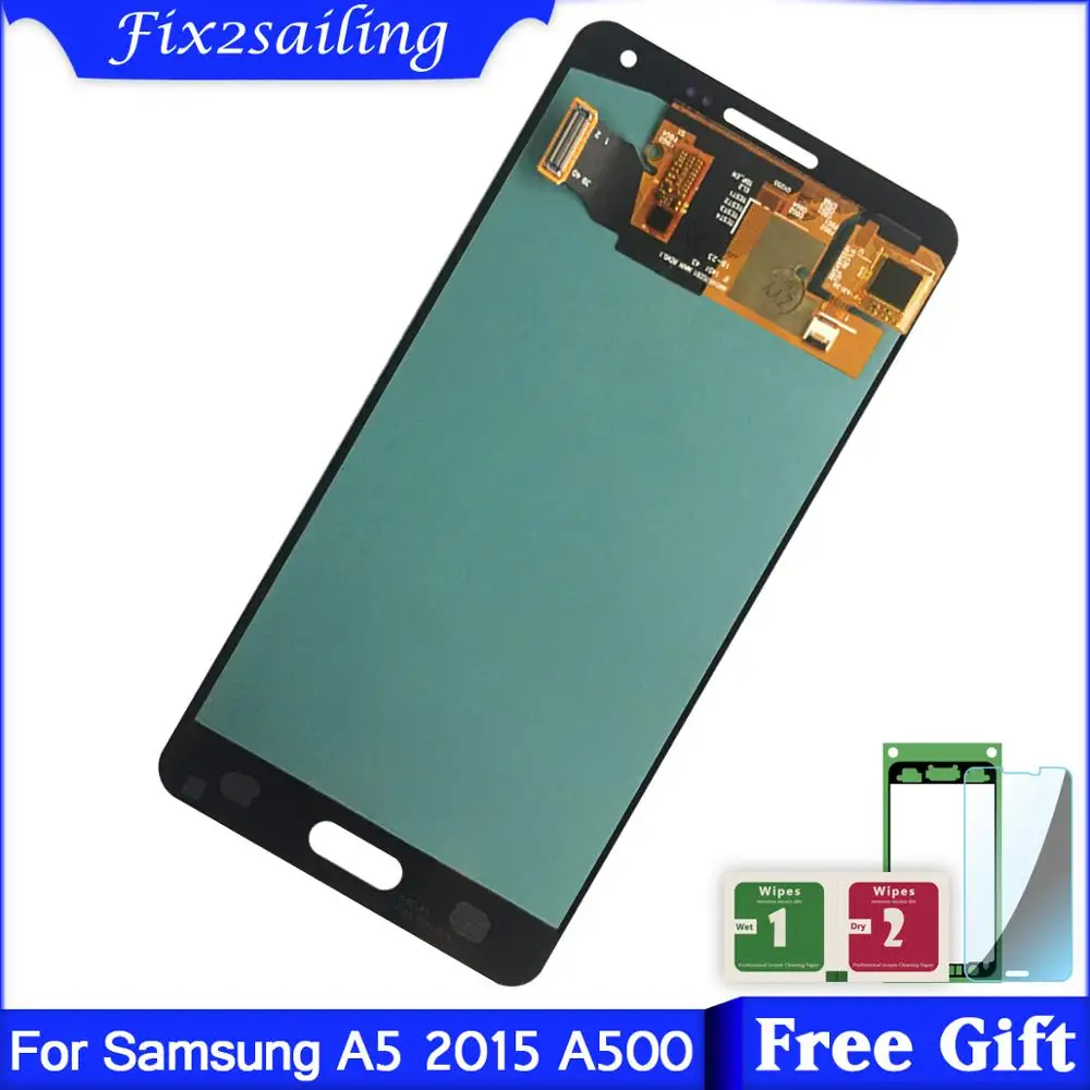 Super AMOLED 100% протестированный ЖК-экран SAMSUNG Galaxy A5 2015 дисплей A500FU A500 A500F A500M ЖК-дисплей