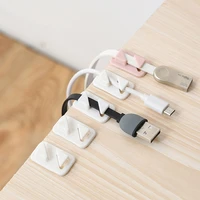 12 pcs cable winder wire buckle storage clip usb charging cable organizer cord clamp diy securing housing data line holder