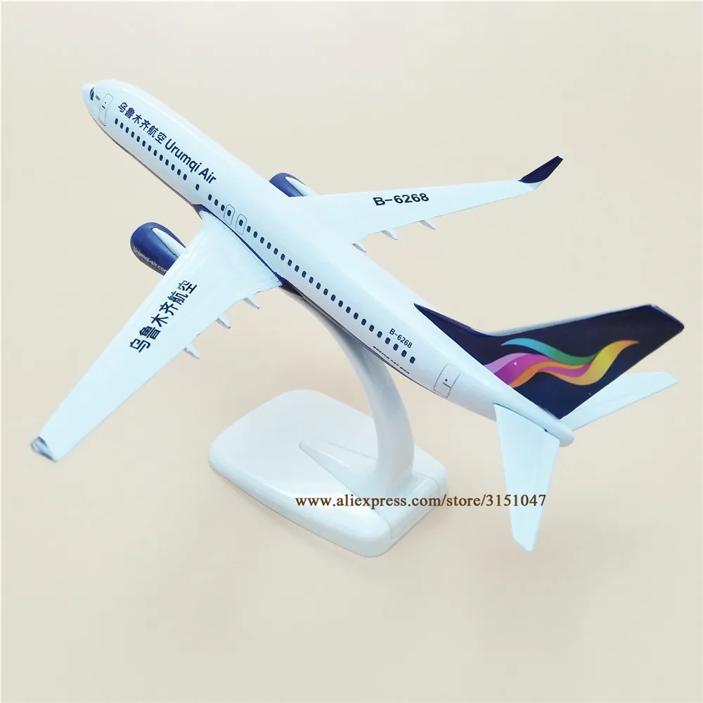 

20cm China Urumqi Air Airlines B737 Boeing 737 Airways Airplane Model Plane Alloy Metal Aircraft Diecast Toy Kids Gift