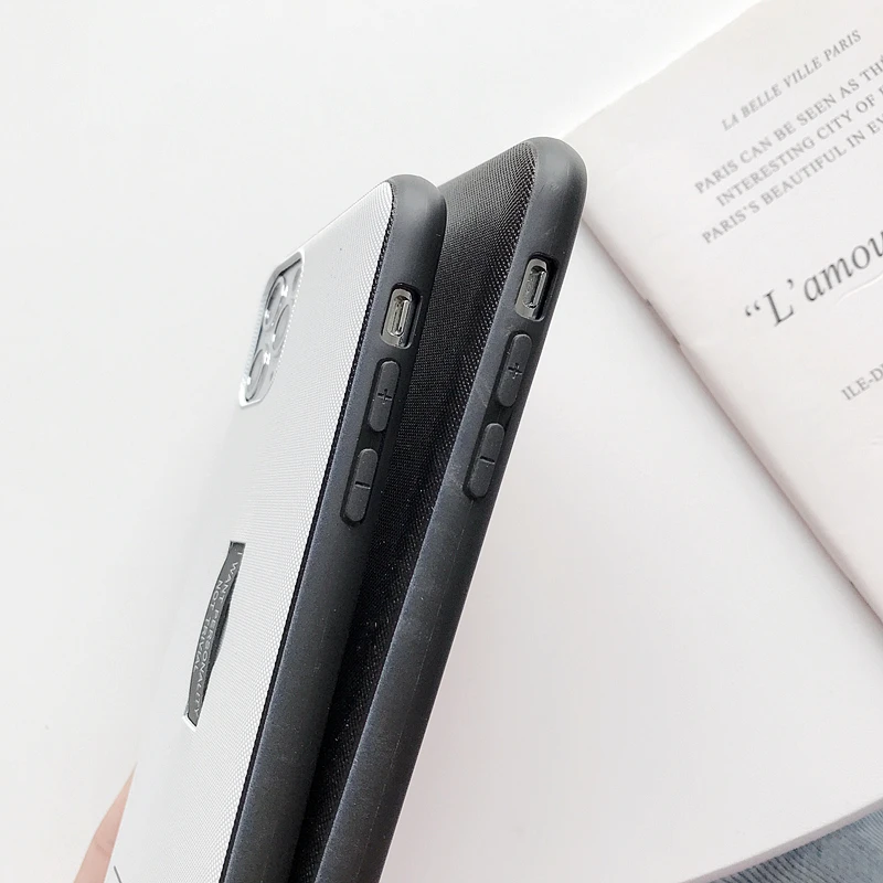 Abmos черный и белый Невидимый чехол-подставка для телефона iPhone 11 pro max чехол X Xr Xs Max 7