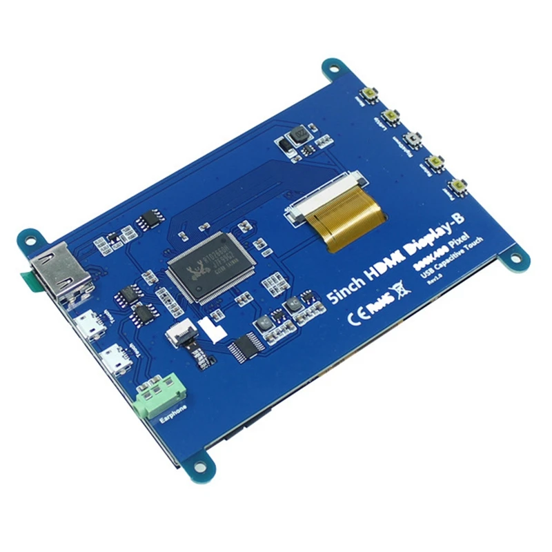 

5 Inch for Raspberry Pi HDMI Display Lcd Resistive Press Screen 800X480 for Raspberry Pi 4 3 2 Type B