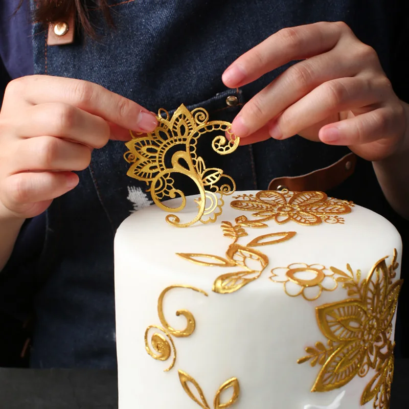 Цветочные силиконовые кружевные формы для украшения тортов помадки пищевые